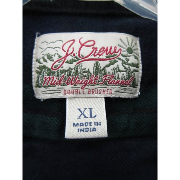 J Crew Shirt XL Midweight Flannel Double Brushed Classic Tartan Plaid - Picture 8 of 11